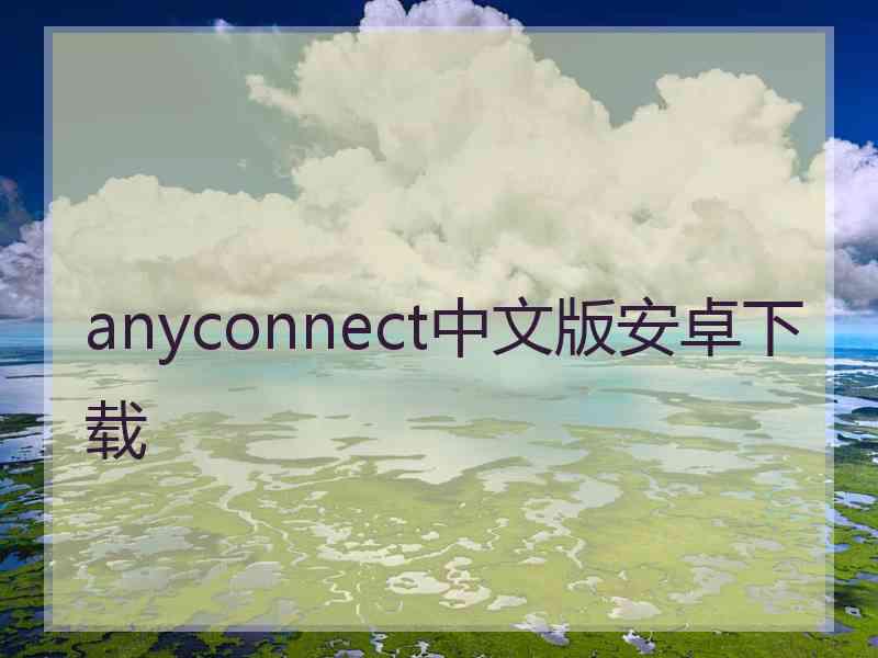 anyconnect中文版安卓下载