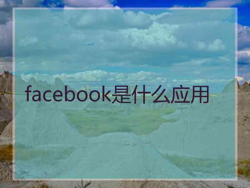 facebook是什么应用