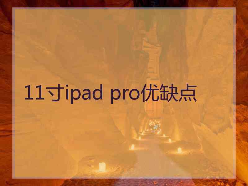 11寸ipad pro优缺点