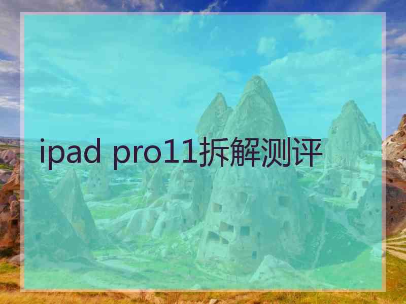 ipad pro11拆解测评