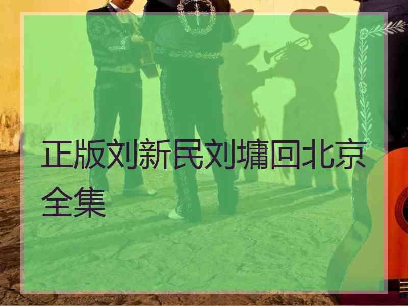 正版刘新民刘墉回北京全集