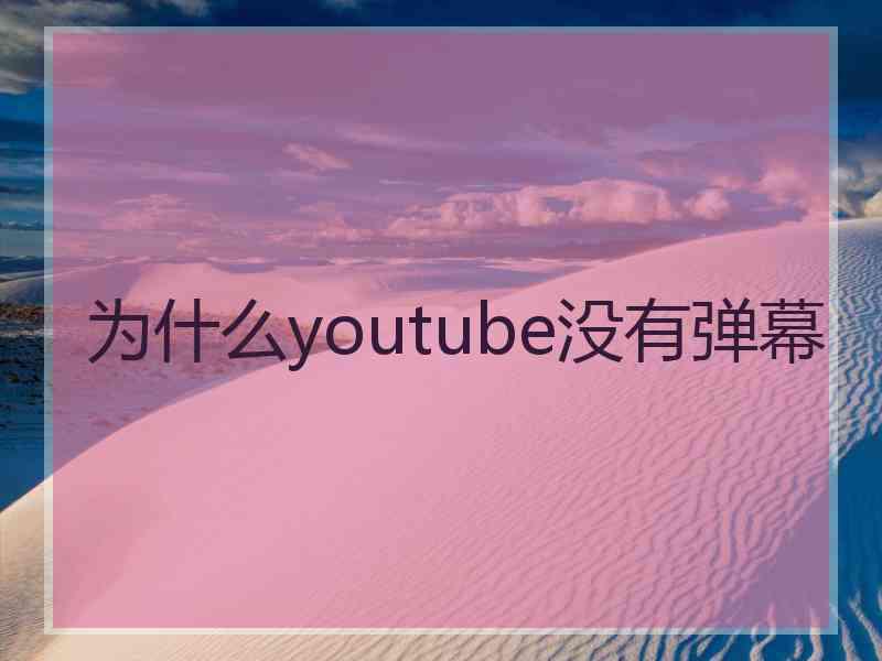 为什么youtube没有弹幕