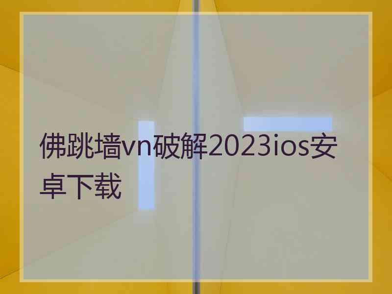 佛跳墙vn破解2023ios安卓下载