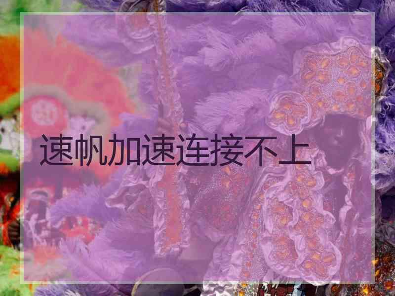 速帆加速连接不上