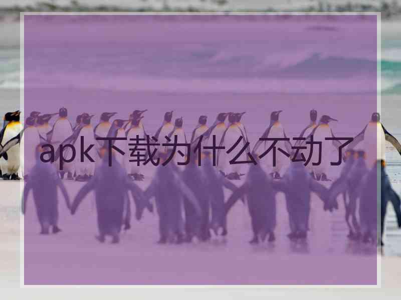 apk下载为什么不动了