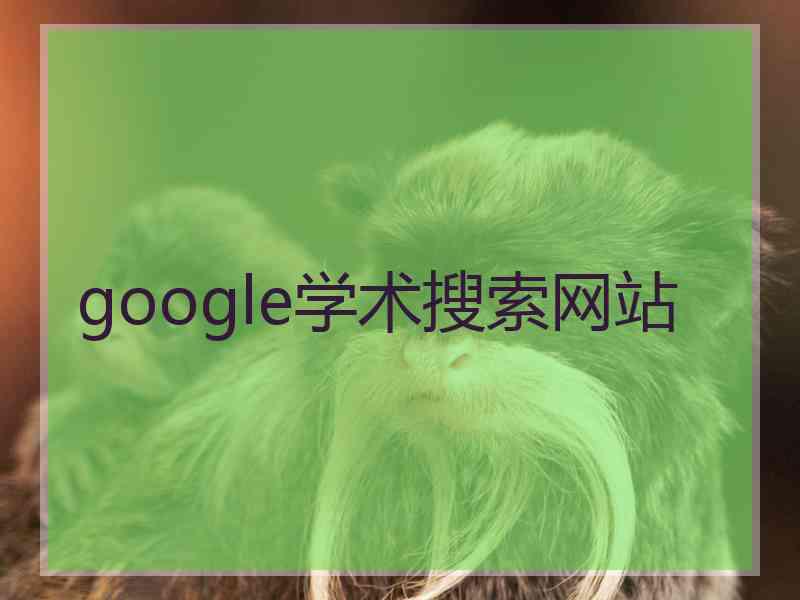 google学术搜索网站