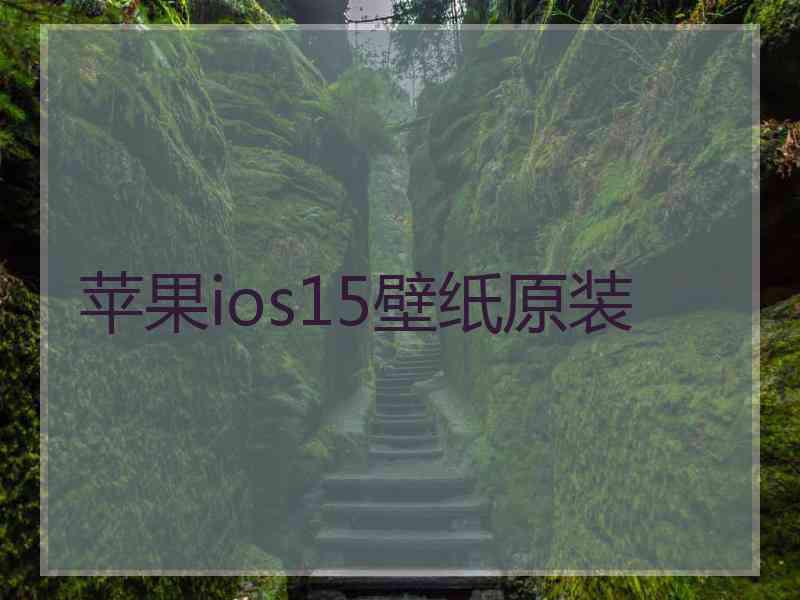 苹果ios15壁纸原装