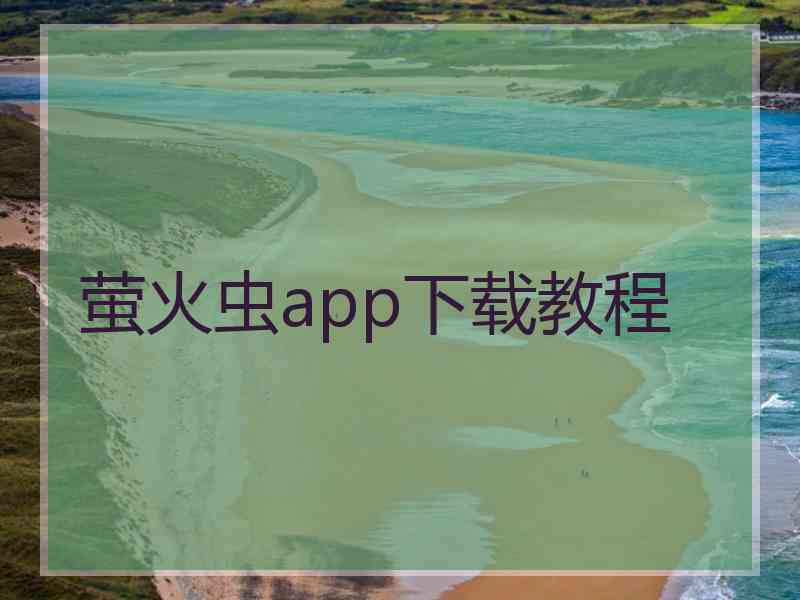 萤火虫app下载教程