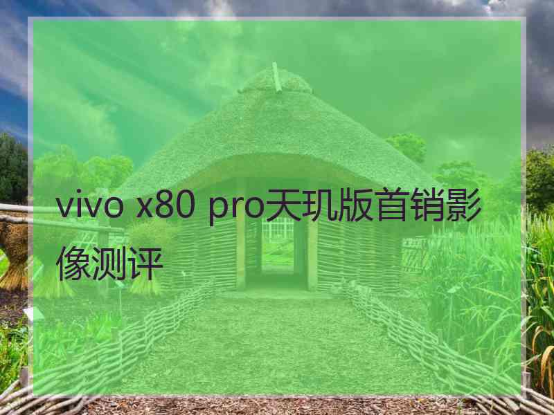 vivo x80 pro天玑版首销影像测评