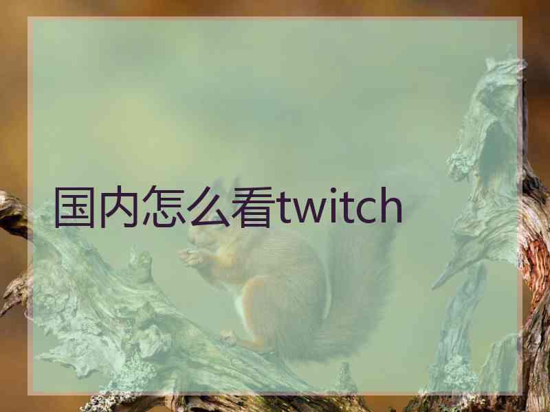 国内怎么看twitch