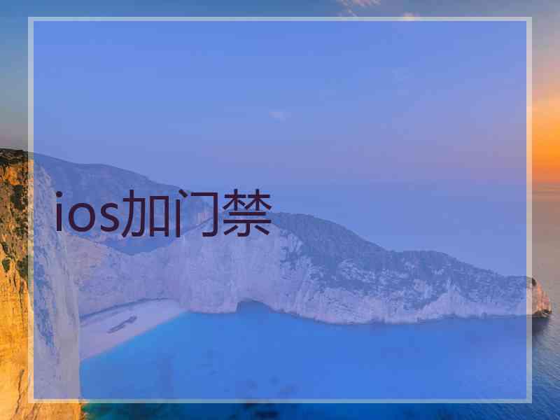 ios加门禁