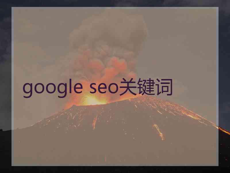 google seo关键词