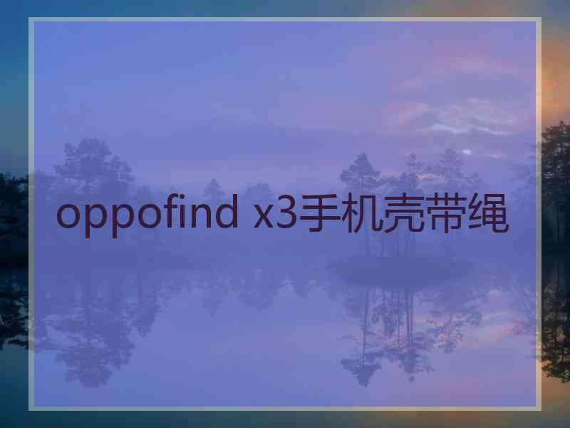 oppofind x3手机壳带绳