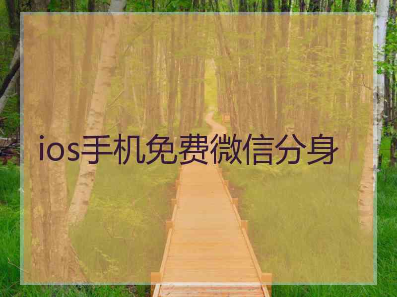 ios手机免费微信分身