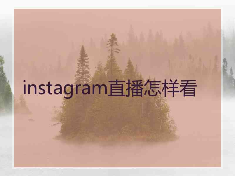 instagram直播怎样看