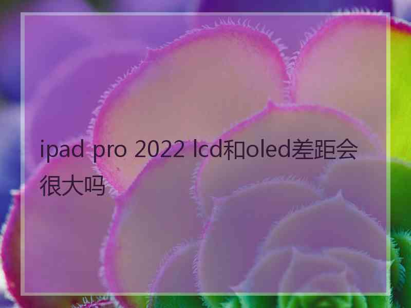 ipad pro 2022 lcd和oled差距会很大吗