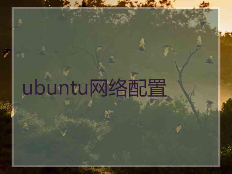 ubuntu网络配置