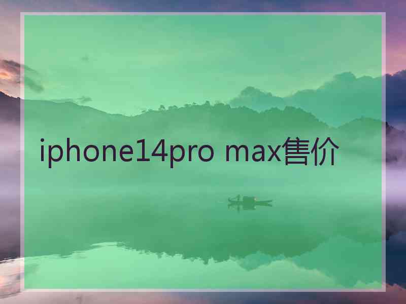 iphone14pro max售价