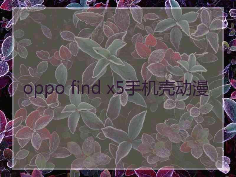 oppo find x5手机壳动漫