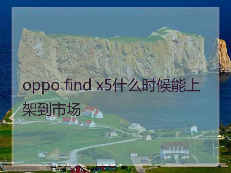 oppo find x5什么时候能上架到市场