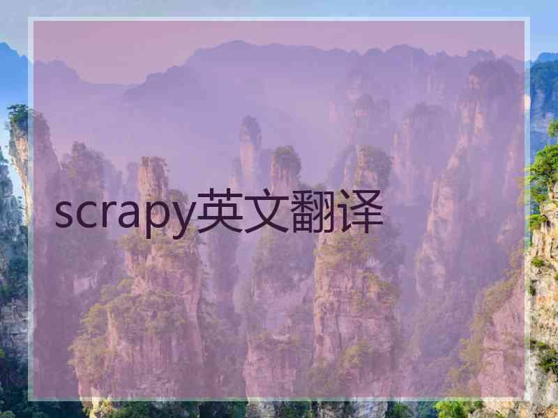 scrapy英文翻译