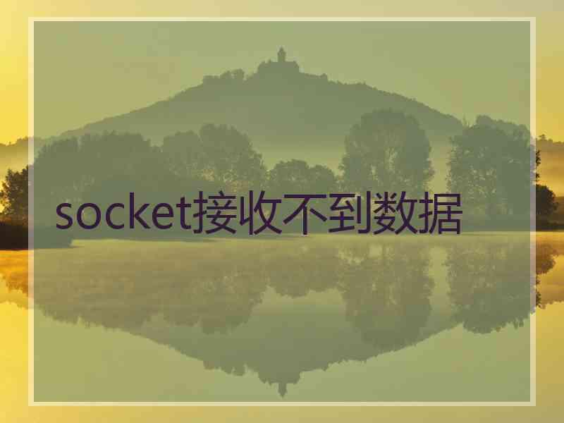 socket接收不到数据