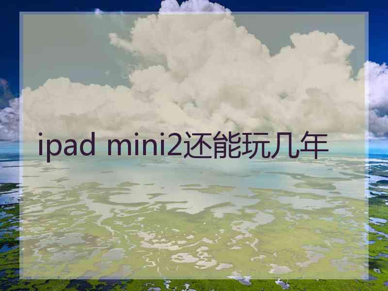 ipad mini2还能玩几年