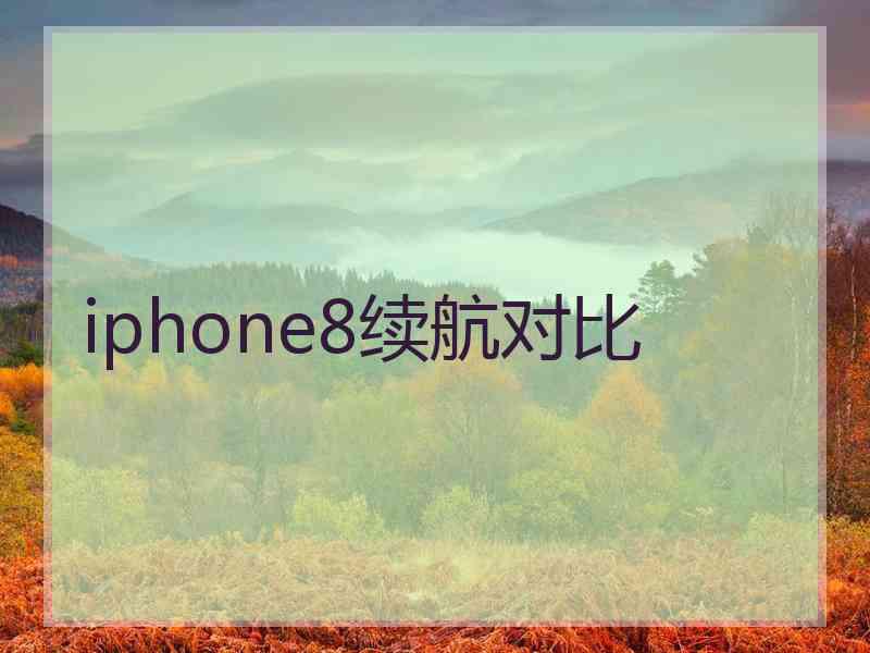 iphone8续航对比