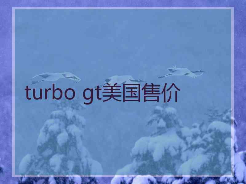 turbo gt美国售价