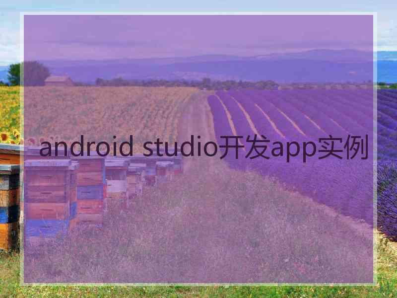 android studio开发app实例