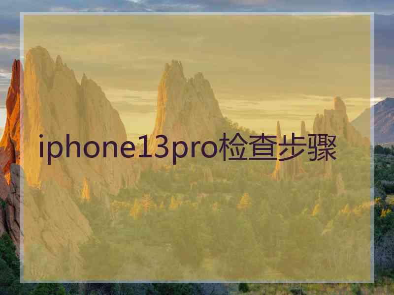 iphone13pro检查步骤