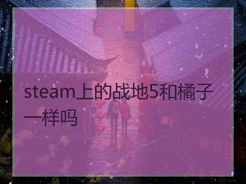 steam上的战地5和橘子一样吗