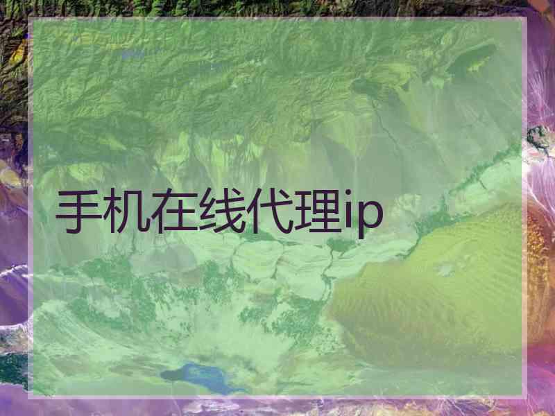 手机在线代理ip