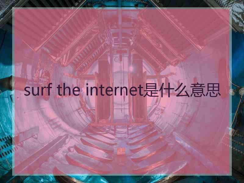 surf the internet是什么意思