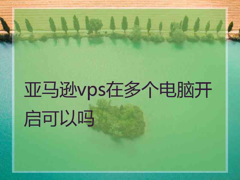 亚马逊vps在多个电脑开启可以吗