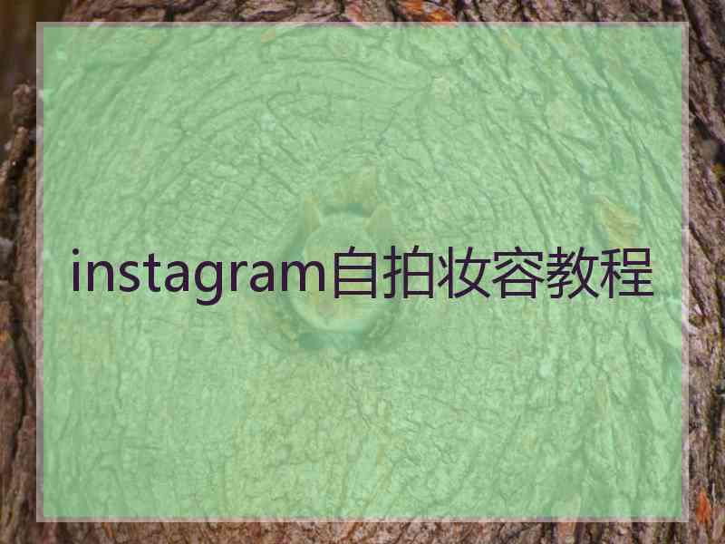 instagram自拍妆容教程