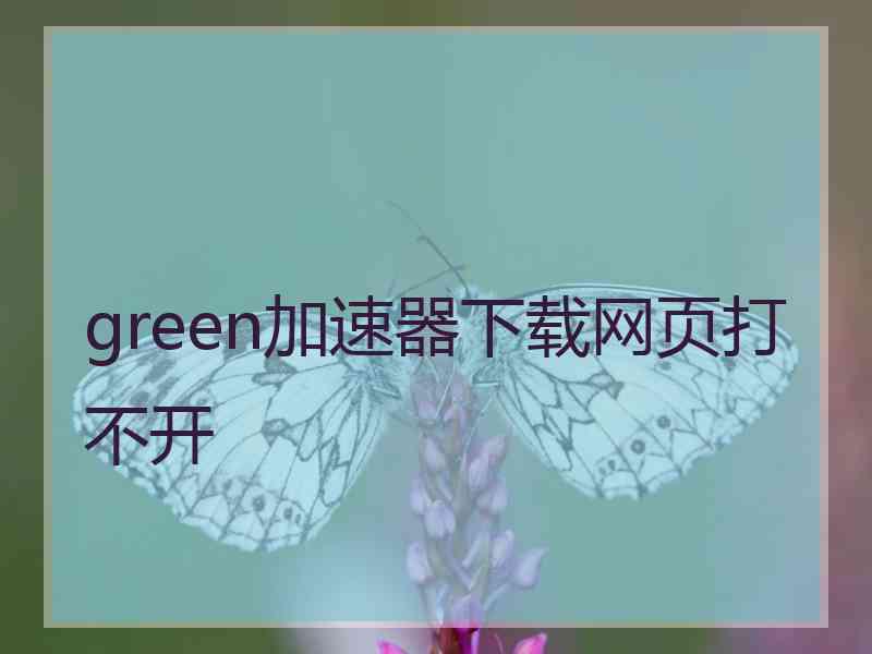 green加速器下载网页打不开