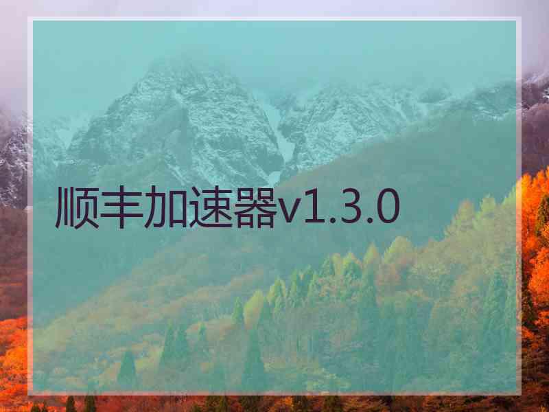 顺丰加速器v1.3.0