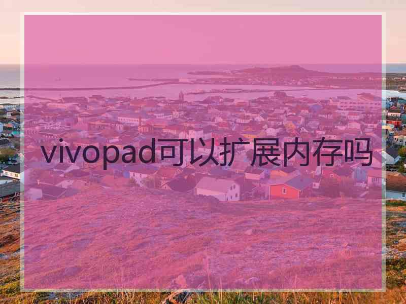 vivopad可以扩展内存吗