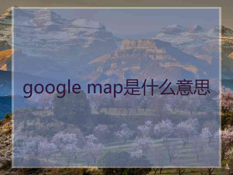 google map是什么意思