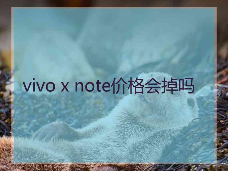 vivo x note价格会掉吗