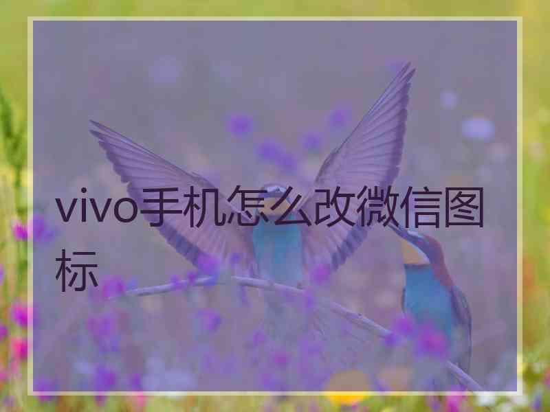 vivo手机怎么改微信图标