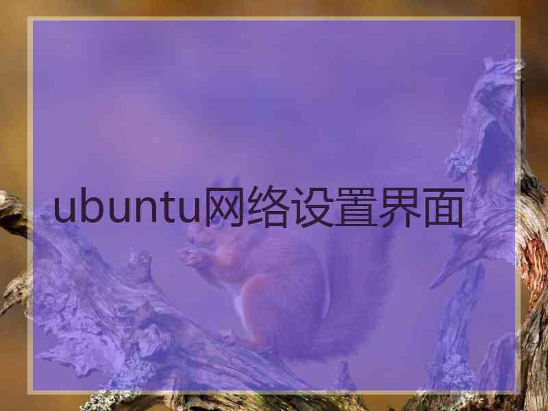 ubuntu网络设置界面