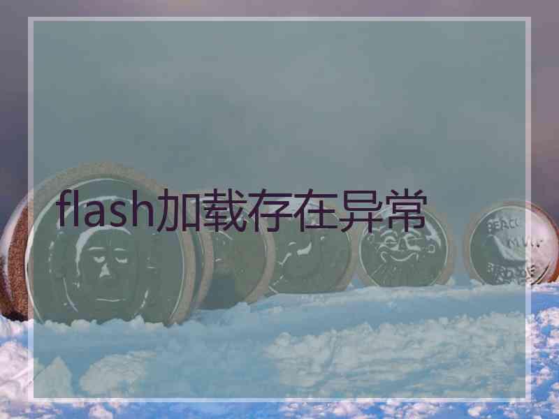 flash加载存在异常