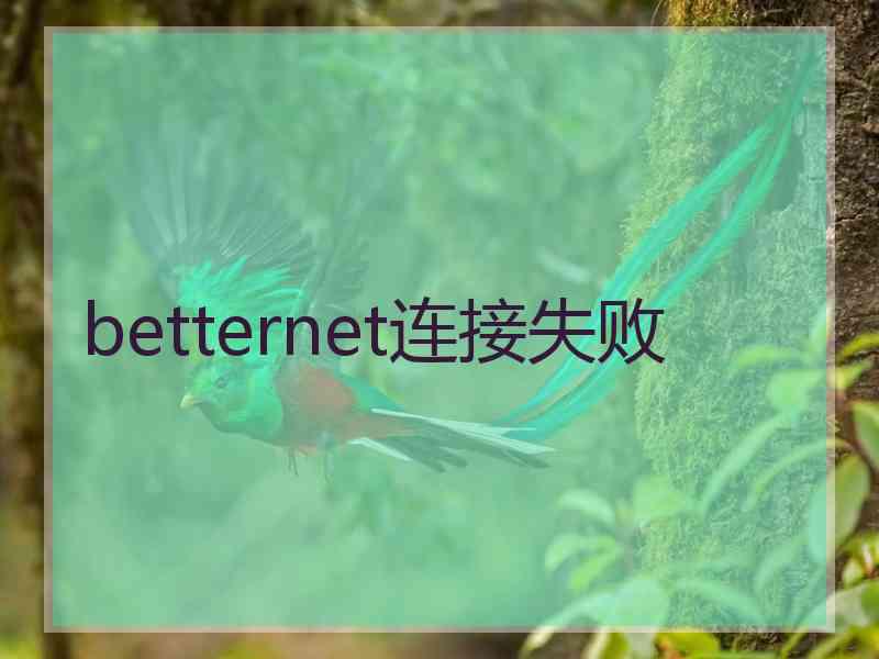 betternet连接失败