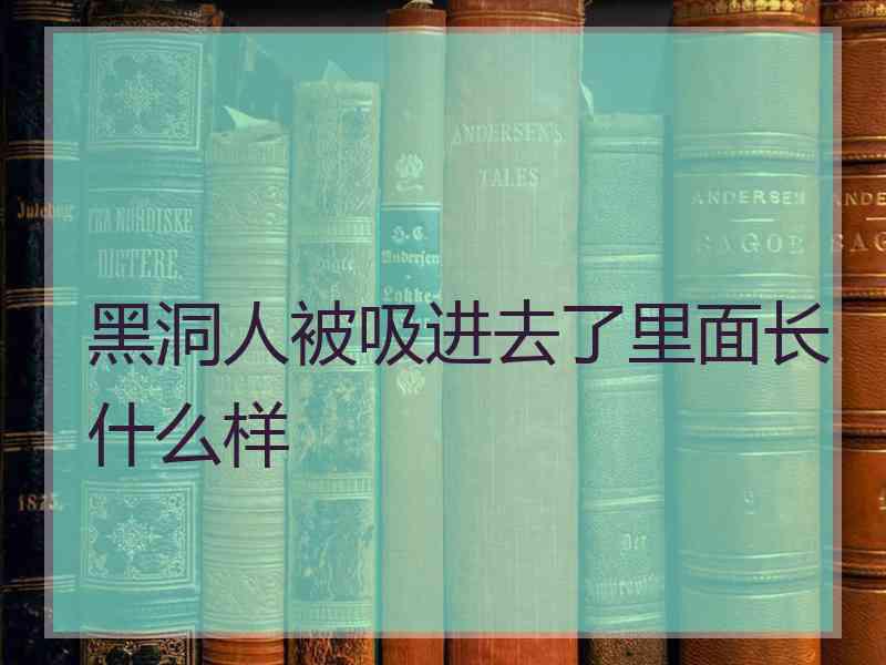 黑洞人被吸进去了里面长什么样