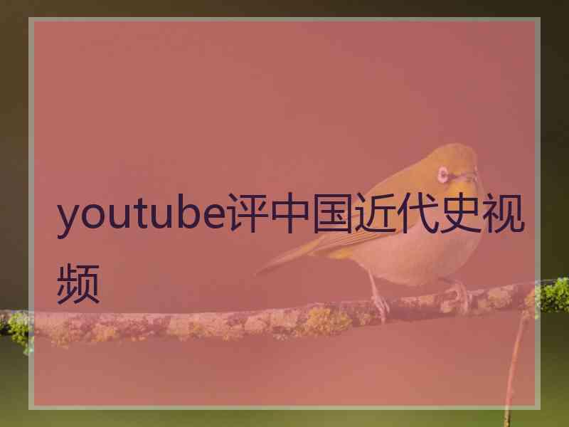 youtube评中国近代史视频