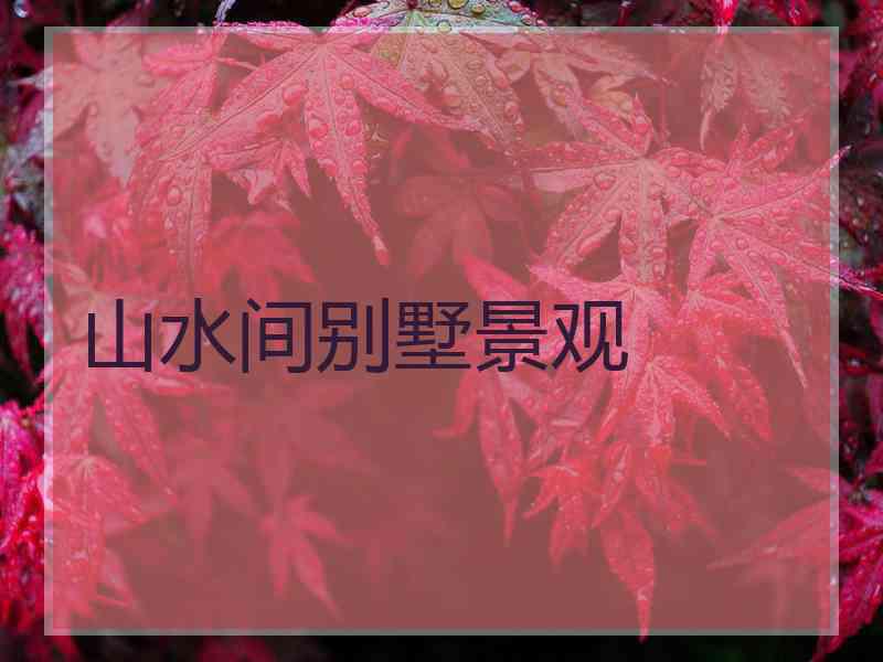 山水间别墅景观