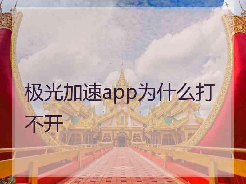 极光加速app为什么打不开