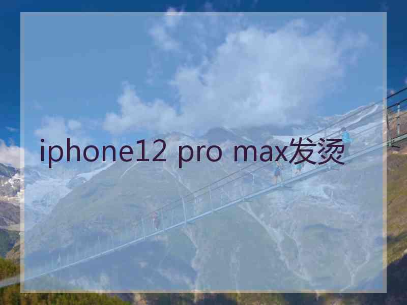 iphone12 pro max发烫